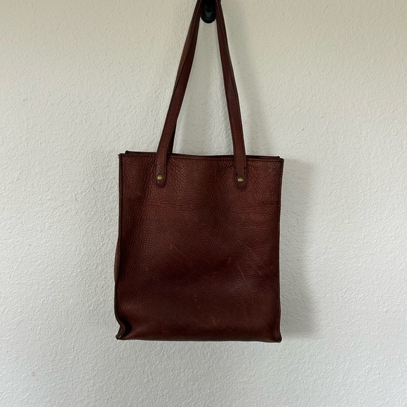 Duluth Trading Co Rich Brown Leather Tote - Picture 1 of 12